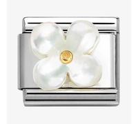 Nomination CLASSIC Sterling Silver Mother Of Pearl White Flower Charm 030521/02