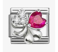 Nomination Classic Symbols Red Sparkling Clover Charm 330322/11