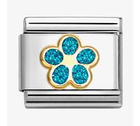 Nomination CLASSIC Turquoise Glitter Flower Charm 030220/16