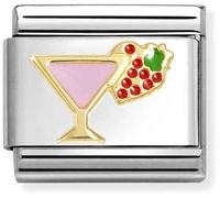 Nomination Cocktail with Strawberry Yellow Gold Charm