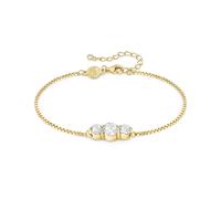 Nomination Colour Wave Yellow Gold White Three Stone Bracelet 149816/012