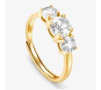Nomination Colour Wave Gold Plated 3 Stone Adjustable Ring 149814/012 (L1/2-Q)
