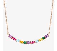 Nomination Colour Wave Rose Gold Plated Multi-Cut Cubic Zirconia Necklace 149802/026