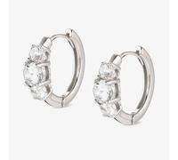 Nomination Colour Wave Sterling Silver White Hoop Earrings 149823/001
