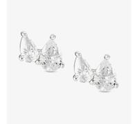 Nomination Colour Wave Sterling Silver White Pear Stud Earrings 149813/001