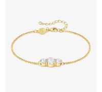 Nomination Colour Wave Yellow Gold White Three Stone Bracelet 149816/012