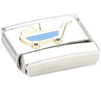 Nomination Composable Classic Daily Life Blue Pram Stainless Steel, Enamel and 18K Gold