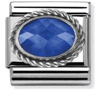 Nomination Composable Classic Link Blue Faceted Zirconia