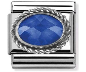 Nomination Composable Classic Link Blue Faceted Zirconia