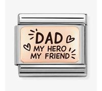 Nomination Composable CLASSIC Plates Dad My Hero My Friend Charm 430111/13