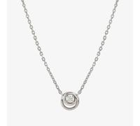 Nomination Cosmic Love White Rhodium Cubic Zirconia Circle Pendant Necklace 241706/053