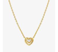 Nomination CosmicLove Gold Tone Cubic Zirconia Double Heart Necklace 241706/006