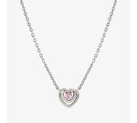Nomination CosmicLove Silver Pink Cubic Zirconia Double Heart Necklace 241707/002