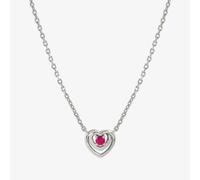 Nomination CosmicLove Silver Red Cubic Zirconia Double Heart Necklace 241707/006