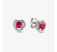 Nomination CosmicLove Silver Red Cubic Zirconia Heart Stud Earrings 241711/006