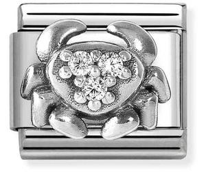 Nomination Crystal Cancer Crab Charm