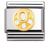 Nomination CLASSIC Gold Letters Cubic Zirconia O Charm 030301/15
