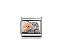 Nomination CZ Light Blue Knot Rose Gold