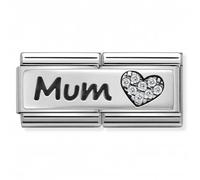 Nomination Silver Mum Double Plate Charm