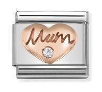 Nomination CZ Mum Heart Rose Gold