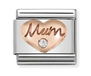 Nomination CZ Mum Heart Rose Gold