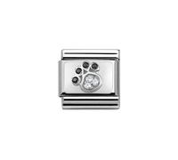 Nomination CZ Paw with Black Toes Silver Shine