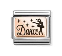 Nomination Dance with Ballerina Rose Gold Charm