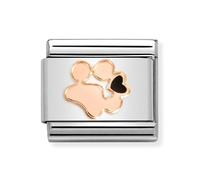 Nomination CLASSIC Composable Rose Gold Dog Paw Print with Heart Charm 430202/18