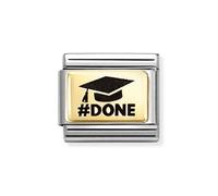 Nomination Graduation Hat #DONE Yellow Gold Charm