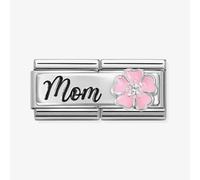 Nomination Double Link Pink Flower Mom Charm 330734/20