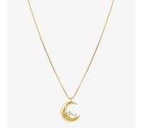 Nomination Gold Dream Beats Moon White CZ Necklace