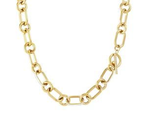 Nomination Drusilla CZ & White Enamel Gold Tone Stainless Steel T-Bar Necklace 46cm