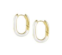 Nomination Drusilla Gold + White Hoop Earrings