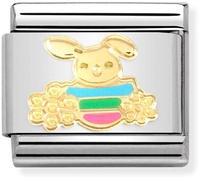 Nomination Easter Rabbit + Flower Charm