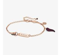 Nomination Easychic Rose Gold Plated Black & Red Cubic Zirconia Good Luck Bracelet 147901/049