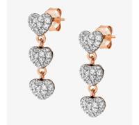 Nomination Easychic Rose Gold Plated Cubic Zirconia Heart Dropper Earrings 147914/022