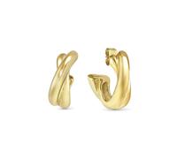 Nomination Ecclettica Crisscross Gold Tone Hoop Earrings 22mm