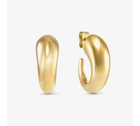 Nomination Ecclettica Gold Tone Stainless Steel Curve Hoop Earrings 134318/012