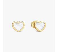 Nomination Emosfere Gold Tone Mother Of Pearl Heart Stud Earrings 134219/036