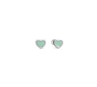 Nomination Emosfere Green Heart Stainless Steel Stud Earrings