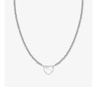 Nomination Emosfere Silver Tone Mother Of Pearl Heart Ball Bead Necklace 134206/036