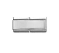 Nomination Engravable Plate Double Silver Shine Charm