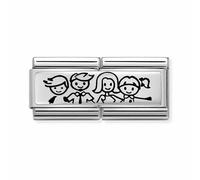 Nomination Family with Boy & Girl Double Link Silvershine