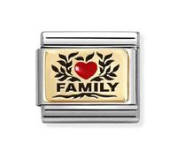 Nomination Gold Family Red Heart Charm