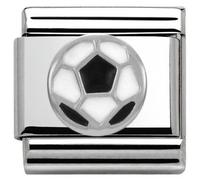 Nomination Football Black and White silver Shine