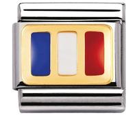 Nomination France Flag Charm - Stainless Steel