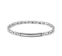 Nomination Gents Strong Diamond Black PVD Geometric White Diamond Bar Bracelet 4 x 0.6cm, 19-22cm