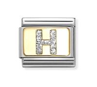 Nomination CLASSIC Silver Glitter Letter H Charm 030291/08