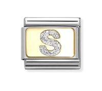 Nomination CLASSIC Silver Glitter Letter S Charm 030291/19