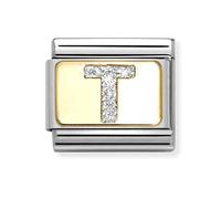 Nomination CLASSIC Silver Glitter Letter T Charm 030291/20